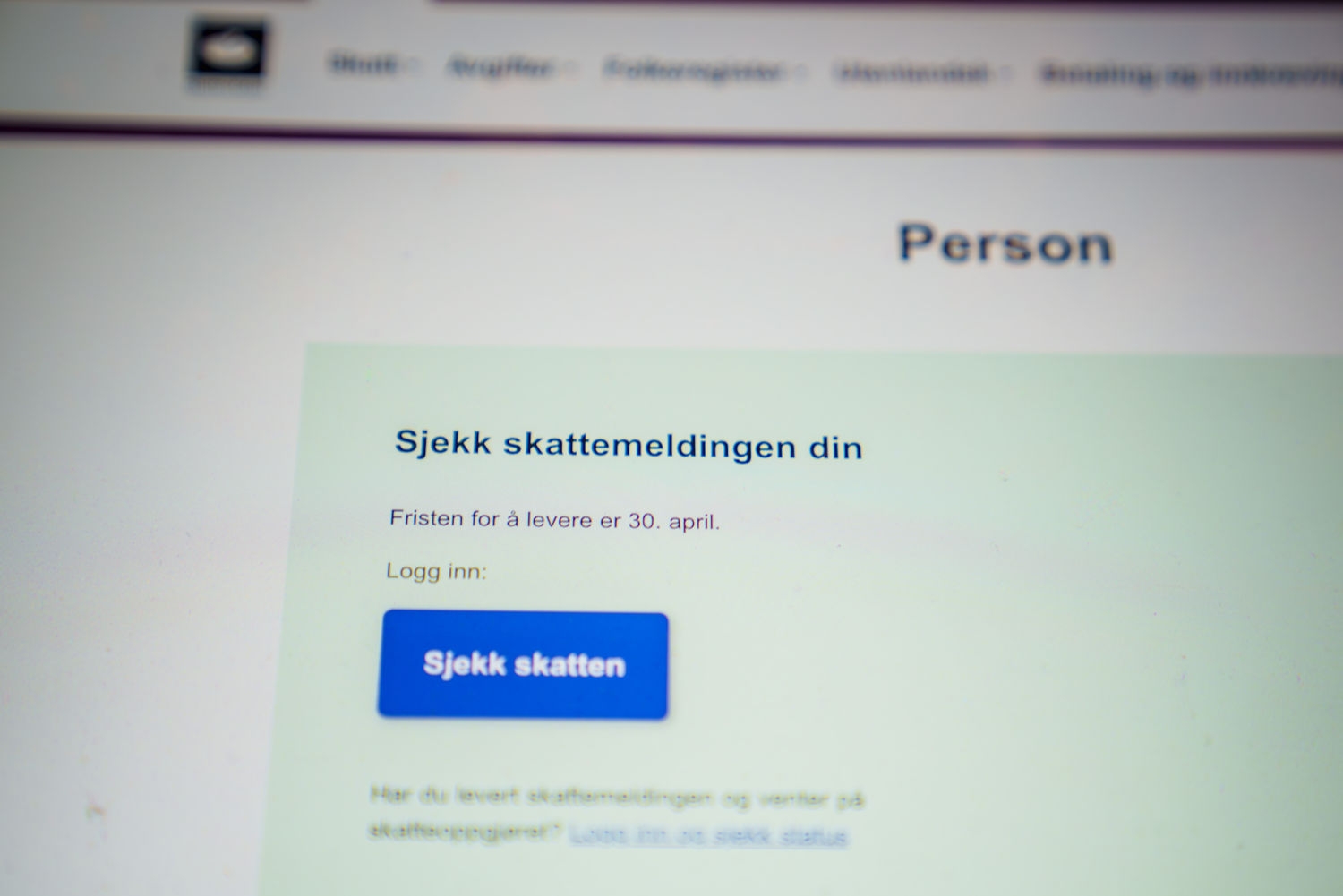De første skattemeldingene blir sendt ut mandag. Fristen for å levere inn skattemeldingen er 30. april.
