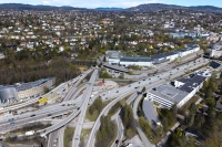 Trafikken vil trolig gå tregt forbi Fornebukrysset til helgen.