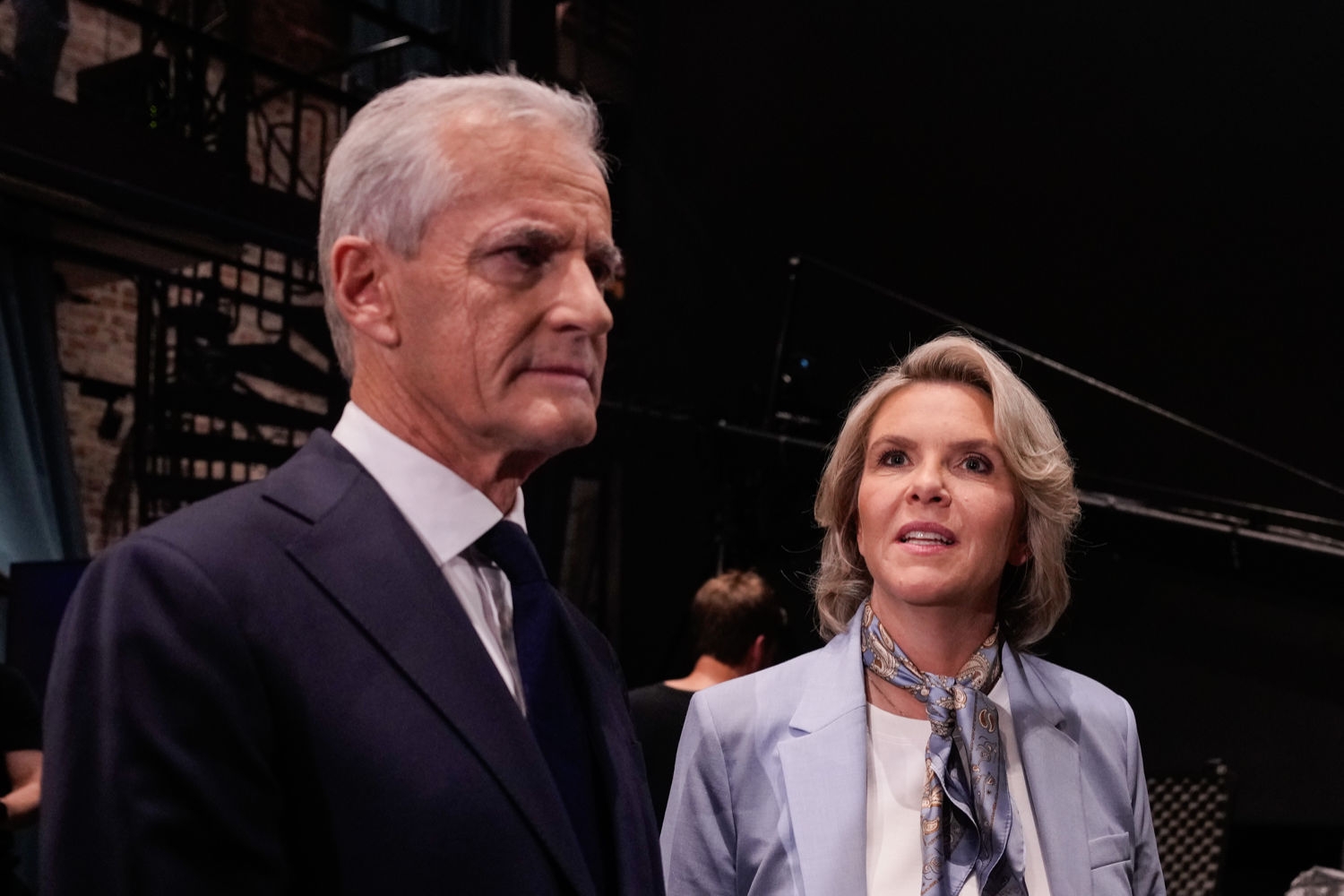 Statsminister Jonas Gahr Støre møtte Frp-leder Sylvi Listhaug i Politisk kvarter på NRK torsdag morgen.